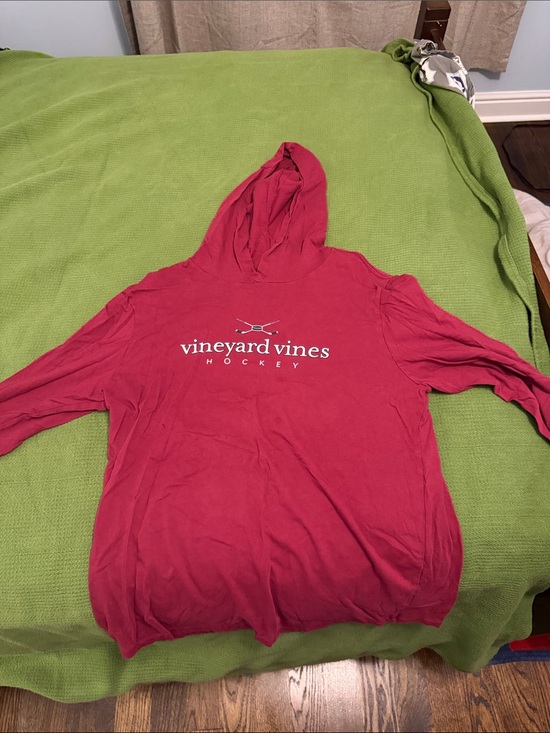 Vineyard Vines Other - Vineyard Vines Red Hockey Hooded t shirt